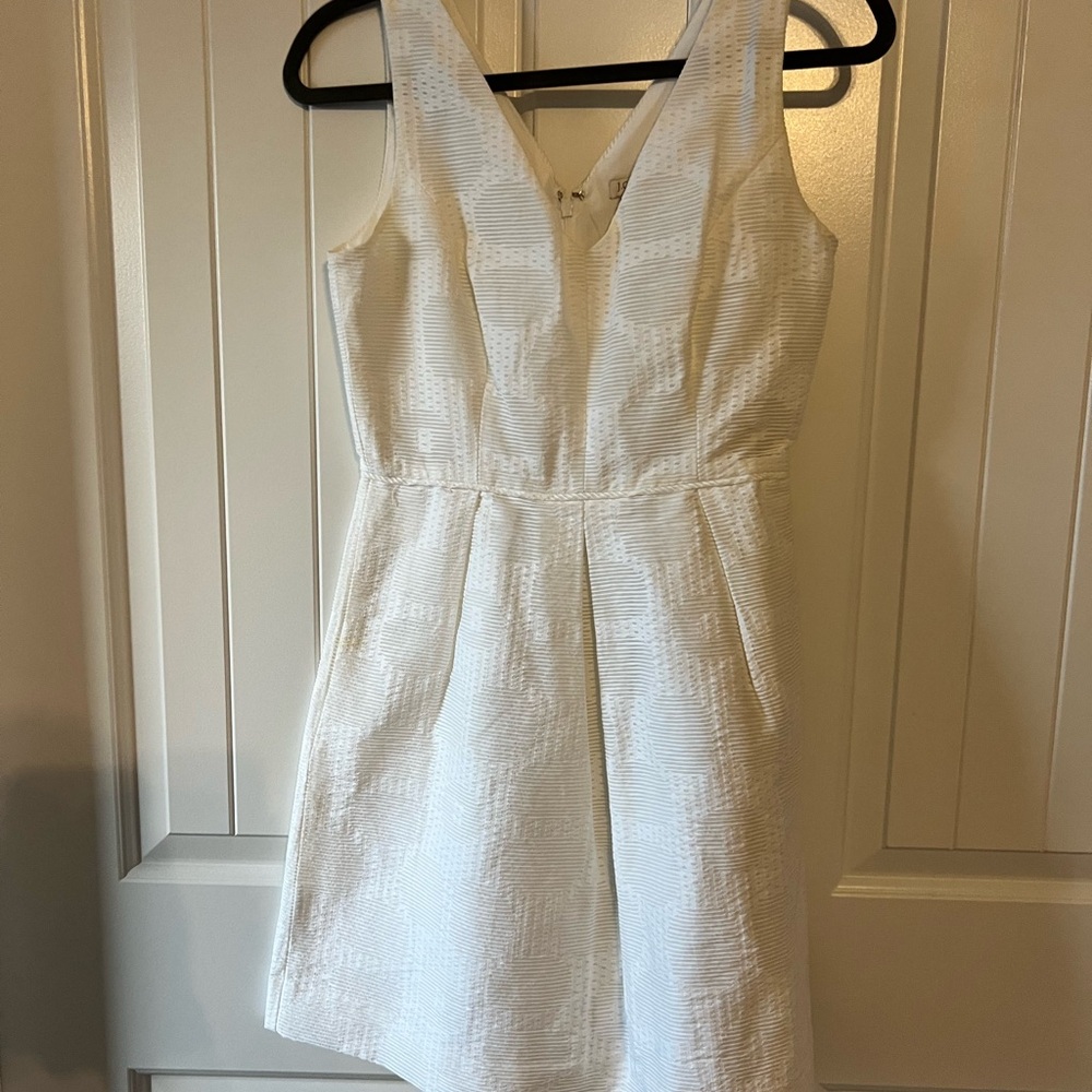 J. Crew Textured White Mini Dress